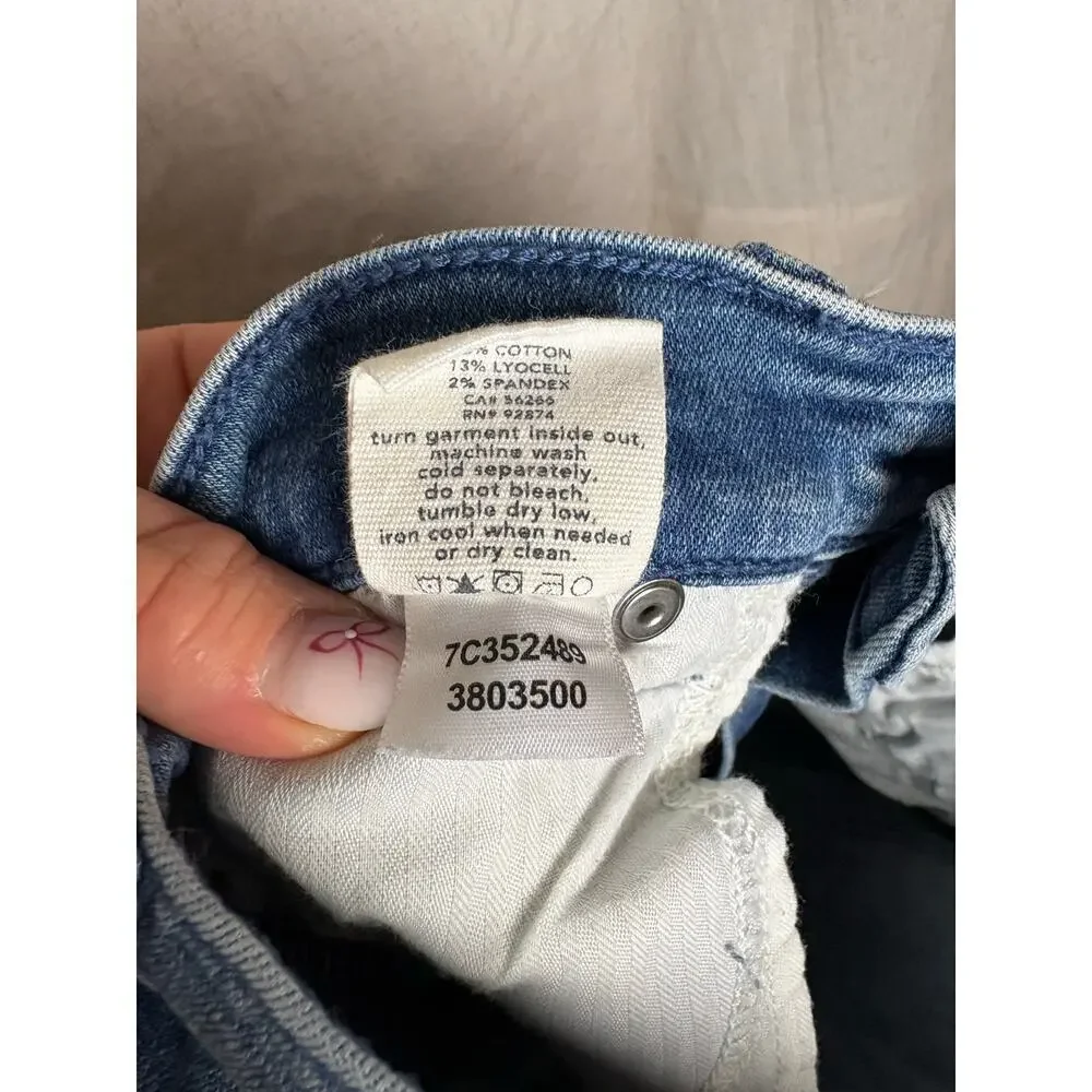 Splendid Blue Raw Flare Hem High Rise Jeans Sz. 27